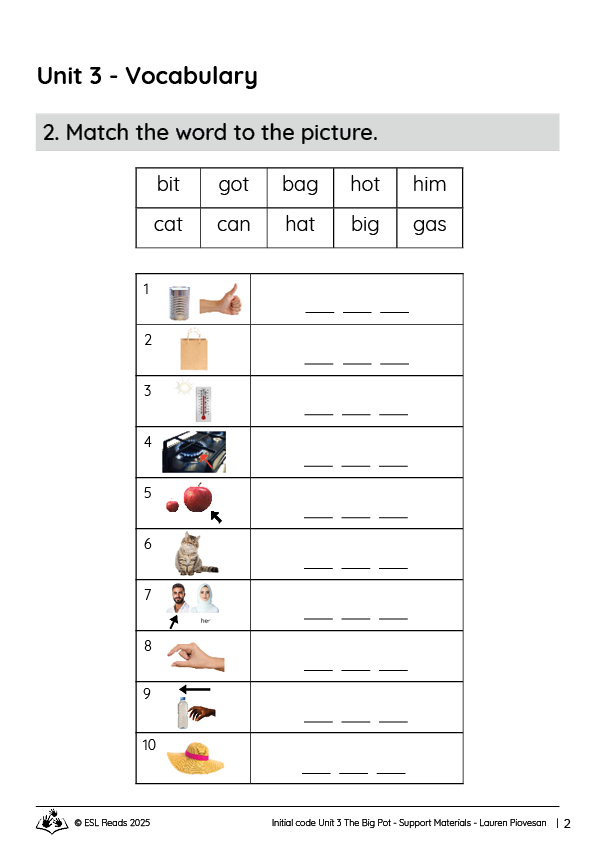 Unit 3 The Big Pot Support Materials2