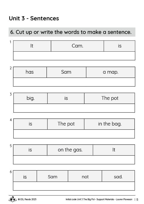 Unit 3 The Big Pot Support Materials5