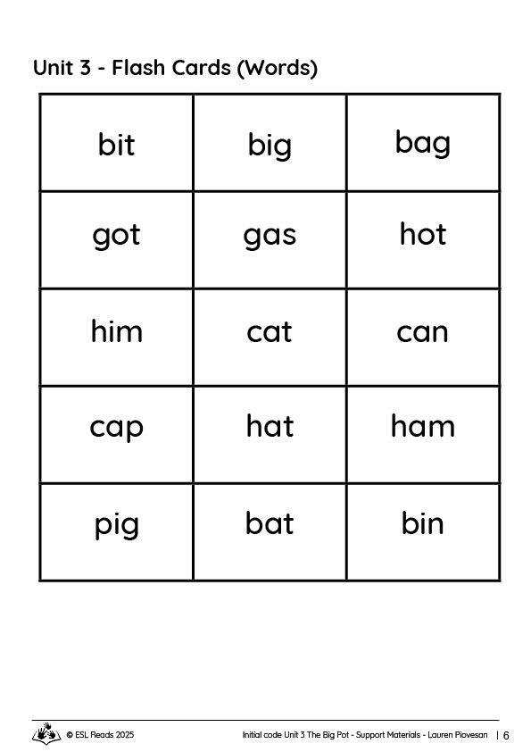Unit 3 The Big Pot Support Materials6